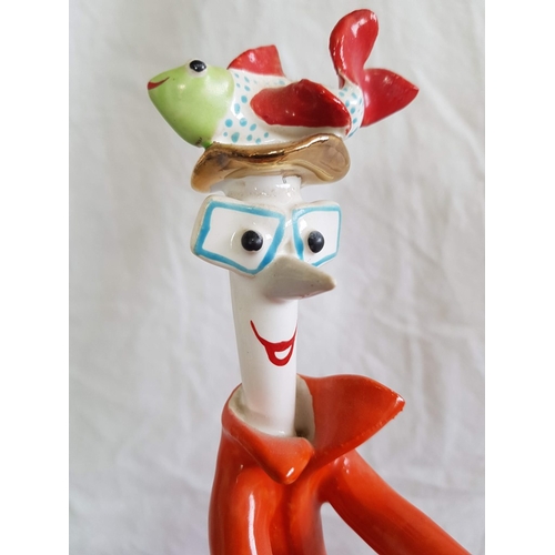 98 - Set of 3 Individual Ceramic Circus / Clown Figures by Greek Sculpture Artist Ilias Boudaniotis (Gree... 