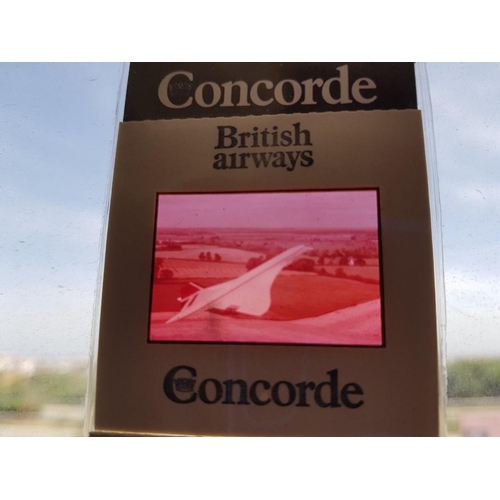 83 - Collection of British Airways Concorde Memorabilia Inc.: Notepads, Magazines, Photo Slides, Ticket W... 
