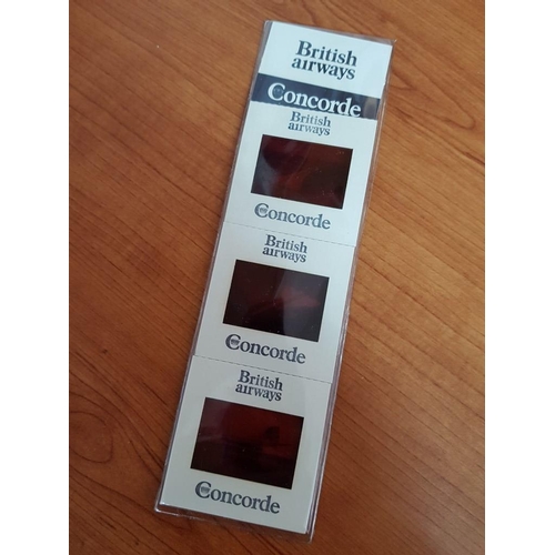 83 - Collection of British Airways Concorde Memorabilia Inc.: Notepads, Magazines, Photo Slides, Ticket W... 