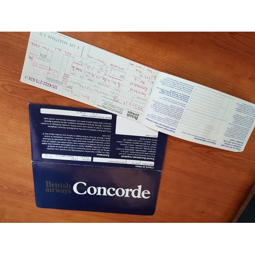 83 - Collection of British Airways Concorde Memorabilia Inc.: Notepads, Magazines, Photo Slides, Ticket W... 