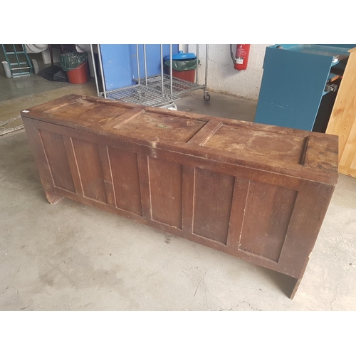 119 - Large Vintage Pine Blanket Box / Wooden Chest