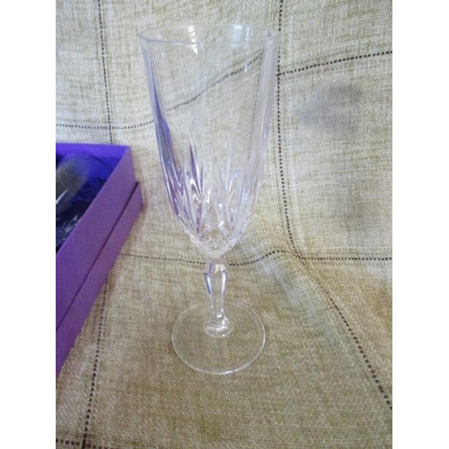 167 - RCR Lead Crystal Champagne Flutes