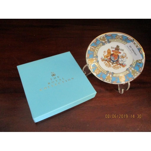107 - 'God Save The Queen', Bone China Dish & Stand, Golden Jubilee in Gift Box
