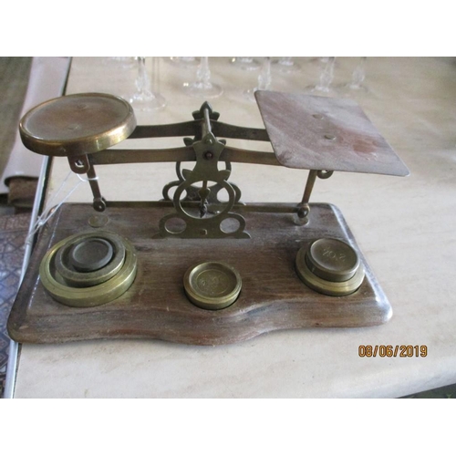 87 - Antique English Postal Scales with Weights