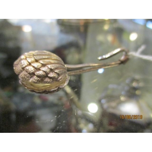 115 - Hallmarked .925 Silver Scallop Shell Salt Spoon