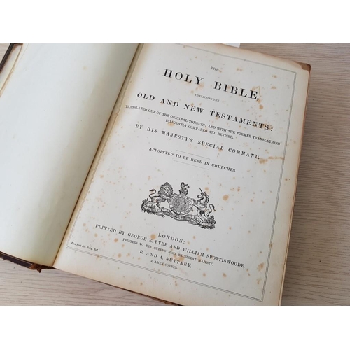 2 - Antique Leather Bound Holy Bible, Old & New Testament with Photographic Illustrations