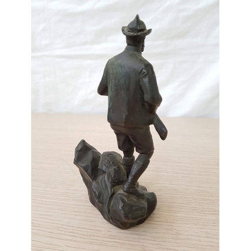 62 - Vintage Spelter Sculpture of a Huntsman