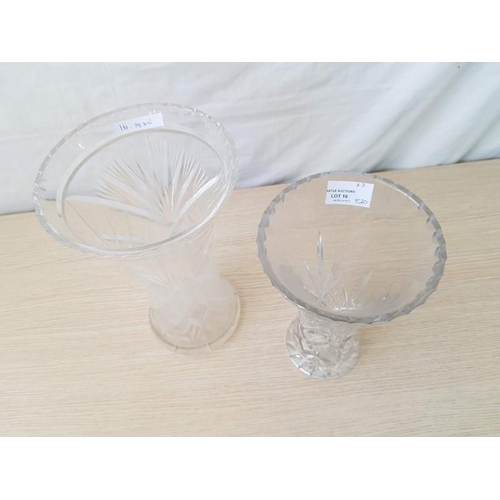 190 - 2 x Crystal Vases (2)