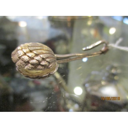 137 - Hallmarked .925 Silver Scallop Shell Salt Spoon