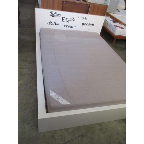 186 - White Double Bed with Mattress (IKEA)