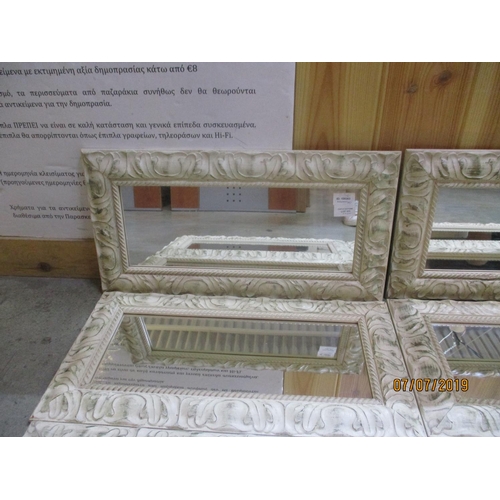 171 - Set of 6 x Shabby Chic Style Mirrors, (56cm x 30cm)