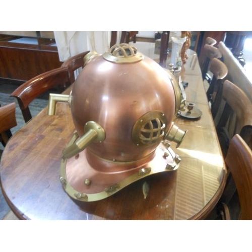 125 - Brass Divers Helmet Marked ''anchor Enginering'' Approx 44cm x 36cm x 44cm