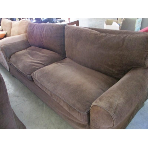 46 - Brown Sofa Set , 2-Seater & 3-Seater Sofa, * Must Go * Clearance *