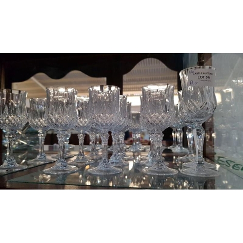 344 - Approx. 15 x Crystal Cherry Glasses