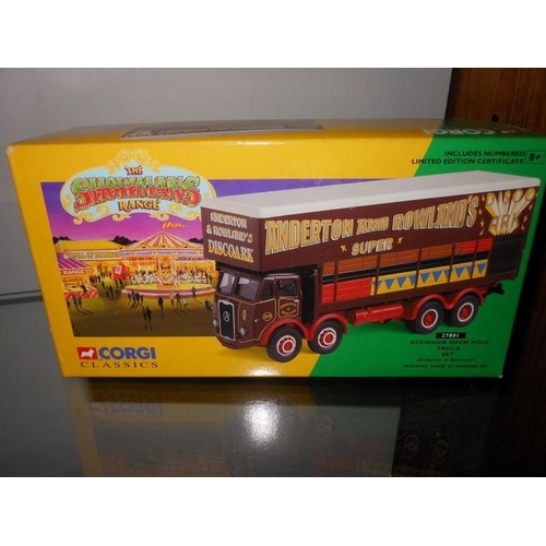 54 - Boxed Corgi Classics Showman Range Atkinson Open Pole Model Anderson & Rowlands, 1:50 Truck