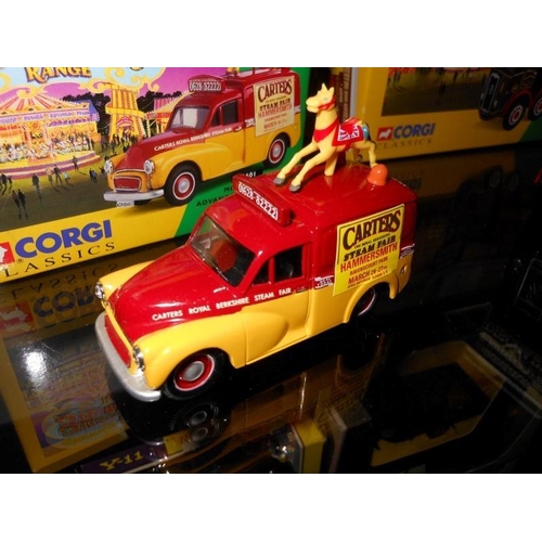 56 - Boxed Corgi Classics Showman Range Morris 1000 Advance Publicity Van, 'Carters Stem Fair'