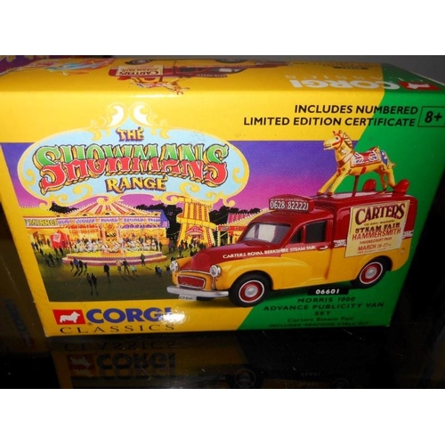 56 - Boxed Corgi Classics Showman Range Morris 1000 Advance Publicity Van, 'Carters Stem Fair'