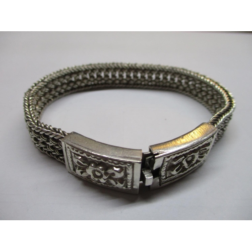 109 - Silver 925. Bracelet , with Decorative Clasp, 34.5g