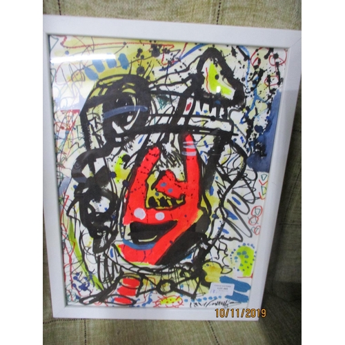 4667 - Painting Mixed Art Giannapis Louis in Frame