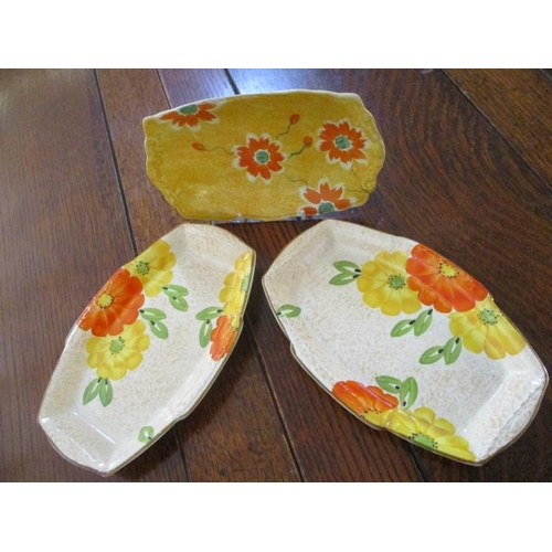 4088 - Vintage ''Yellow'' Small Mini Sandwich Dishes