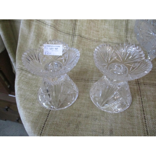 4099 - Pair of Bohemia Crystal Candle Holders