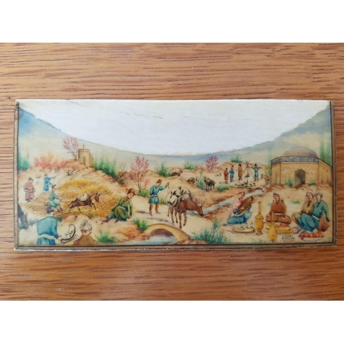 4108 - Δέκα Χειροποίητες Μινιατούρες σε Οστό από τον Περσικό Καλλιτέχνη Ali Sajjadi.

Collection of 10 x Ha... 