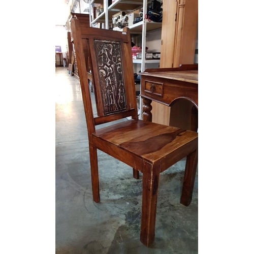 4136 - Mexican Pine Style Dressing Table with Turned Legs, 2 - Drawers and Upstands to top Rear & Side, Tog... 