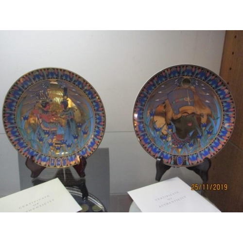 85 - 4 x Royal Worcester ''Legends of the Nile'' Compton and Woodhouse Collectors Plates with Certificate... 