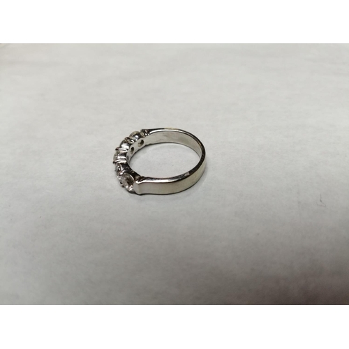 100A - Diamond Eternity Ring Set with 5 x (Matched) 0.25ct Stones in White 14ct Gold Size 7.5 O/P Total Wei... 