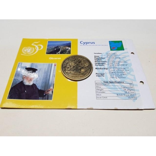 6164 - Cyprus 1995 One Pound Coin in Presentation Folder