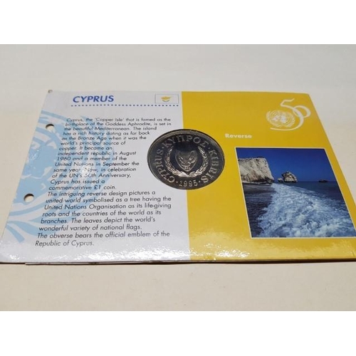 6164 - Cyprus 1995 One Pound Coin in Presentation Folder