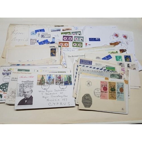 6172 - 100 Old First Day Covers and Letters from All Over the World