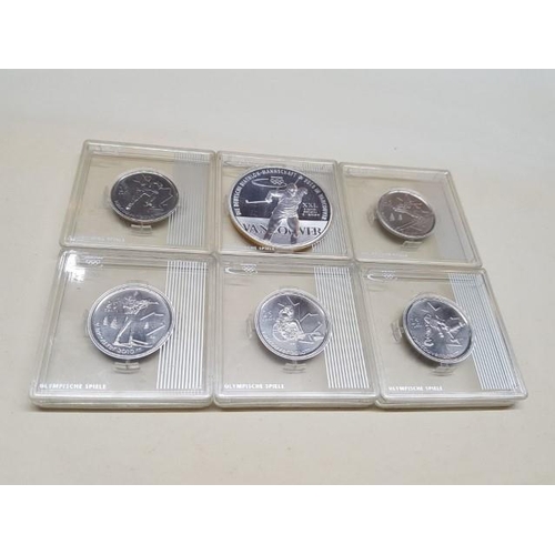 6087 - Winter Olympic 2010 Vancouver Canada Quarter Coins plus Silver Commemorative (6pcs)