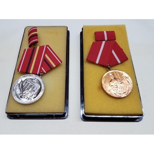 6123 - Lot of 2 East German Medals