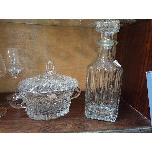 6107 - Crystal Decanter & Sweet Jar Hand Made in Russia