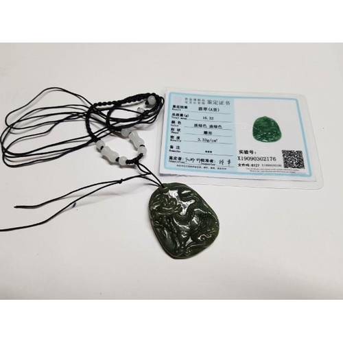 6029 - Jade Pendant with Certificate