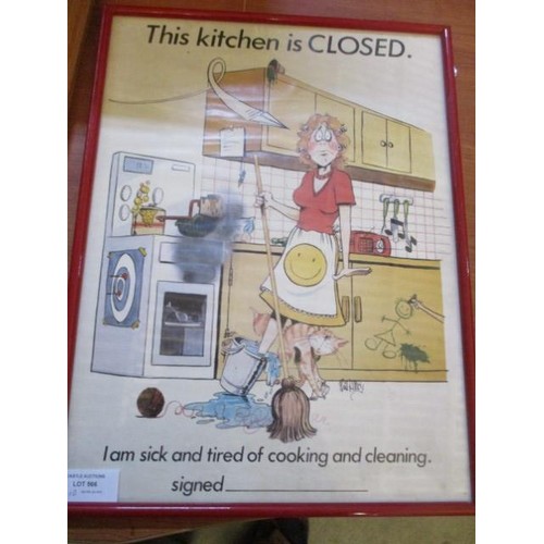 6111 - Comic Picture of Cleaning Wife