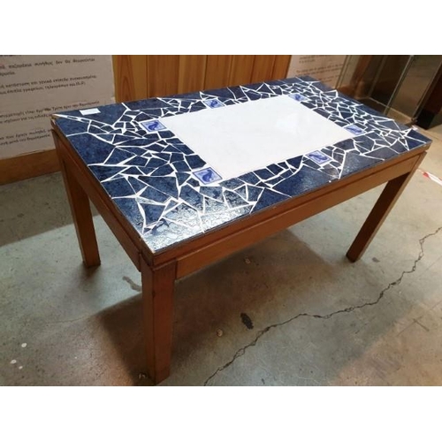 6101 - Rectangular Coffee Table with Mosaic Tilled Top