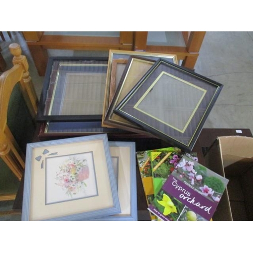 6120 - Assorted Picture Frames and 3 x Gardening Books