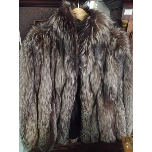 6048 - Ladies Silver Fox Fur 3/4 Length Coat by M. Leon of Harrods - Original Cost €9,000