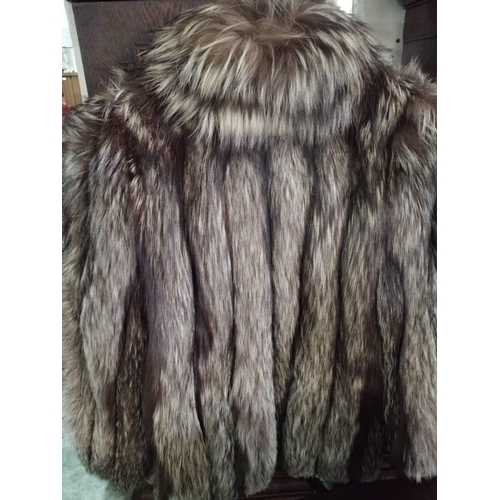 6048 - Ladies Silver Fox Fur 3/4 Length Coat by M. Leon of Harrods - Original Cost €9,000