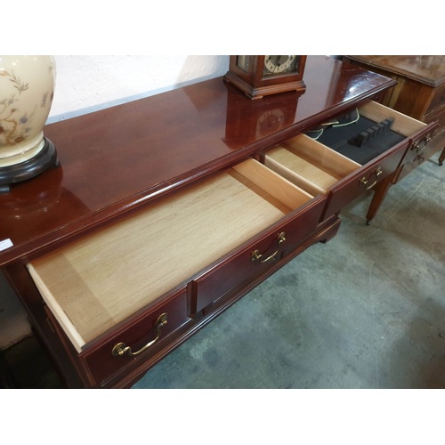 6 - Credenza / Sideboard in Madison Cherry by Drexel Heritage (#123-124) with 4 Drawers over 3 Cupboards... 