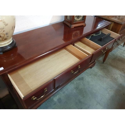 6 - Credenza / Sideboard in Madison Cherry by Drexel Heritage (#123-124) with 4 Drawers over 3 Cupboards... 