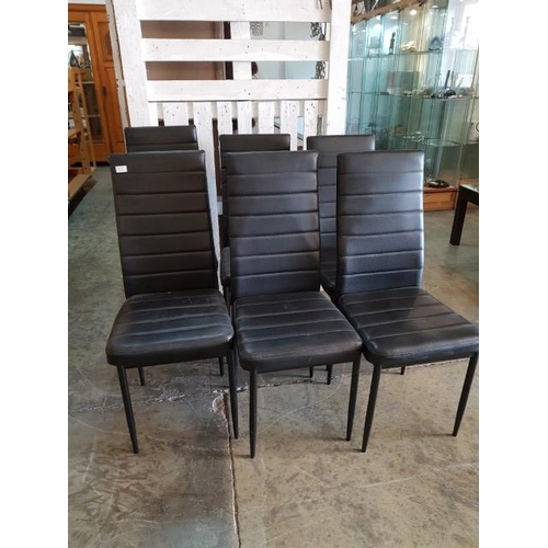 131 - 6 x Black Chairs