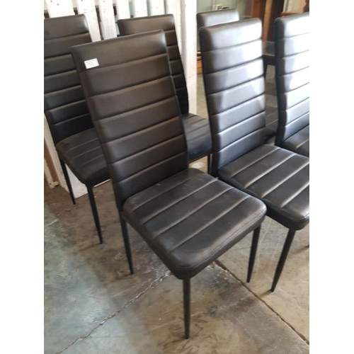 131 - 6 x Black Chairs