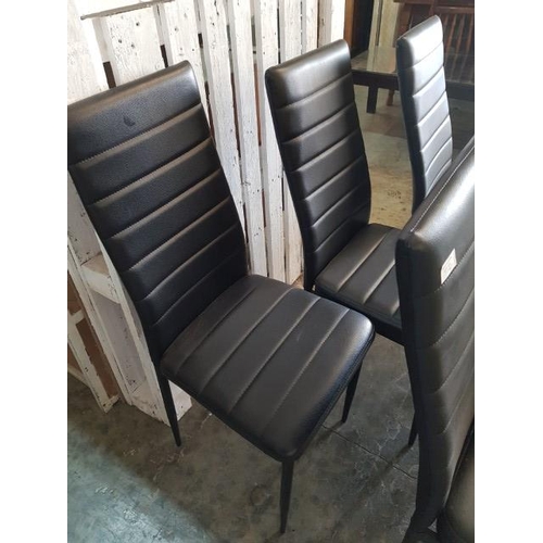 131 - 6 x Black Chairs