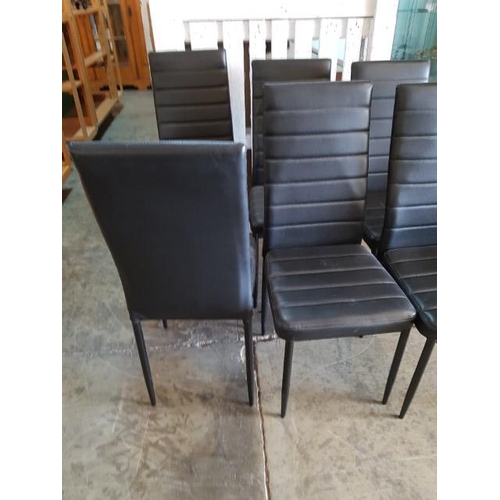 131 - 6 x Black Chairs