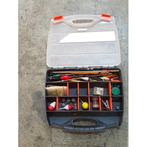 136 - 4 x Fishing Rods & Bag of Floats & Weights