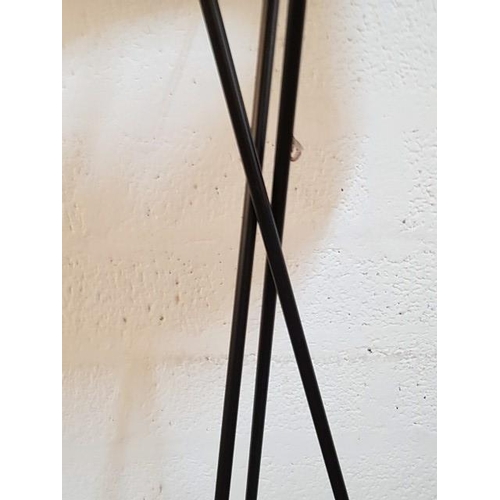 18 - Modern Black Floor Standing Lamp with Black Shade (H: 175cm)