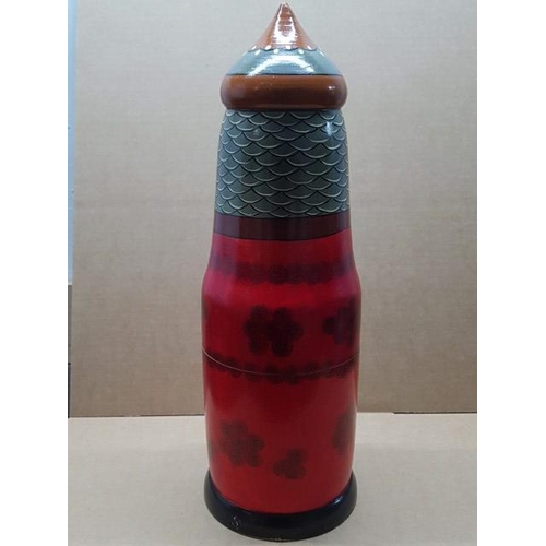 65 - Wooden Russian Bottle Holder (Approx H:35cm)